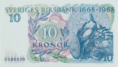 10 kronor, Tumba, Sveriges riksbank, 1968
