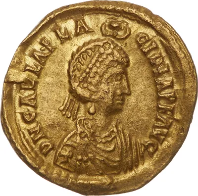  solidus, Östromerska riket, Ravenna, Galla Placidia, 