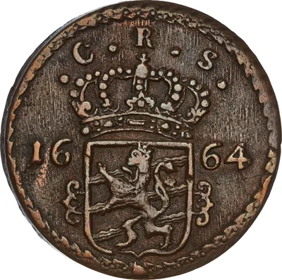 2 öre kopparmynt, Avesta, Karl XI, 1664