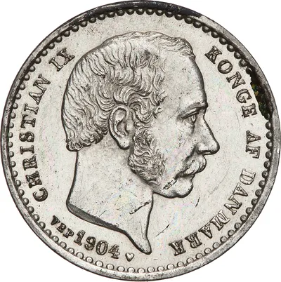 25 öre, Köpenhamn, Christian IX av Danmark, 1904