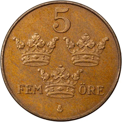 5 öre, Stockholm, Gustaf V, 1939