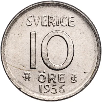 10 öre, Stockholm, Gustaf VI Adolf, 1956