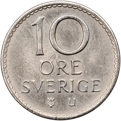 10 öre, Stockholm, Gustaf VI Adolf, 1972