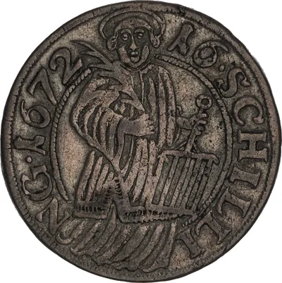 16  Schilling, Wismar, Karl XI, 1672