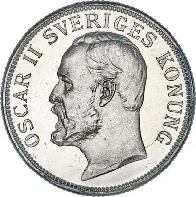 2 kronor, Stockholm, Oscar II, 1907